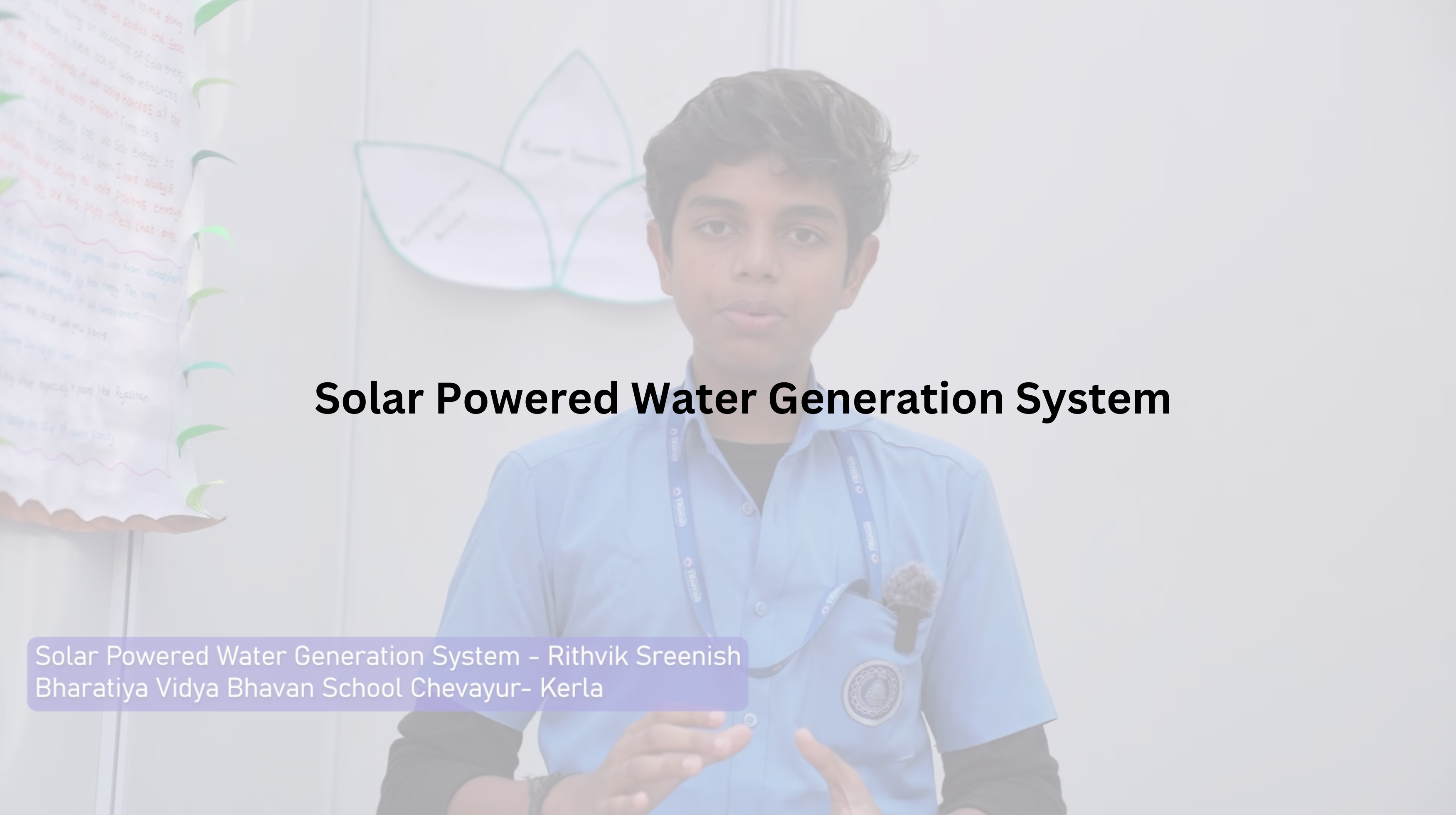 Solar Powered Water Generation System